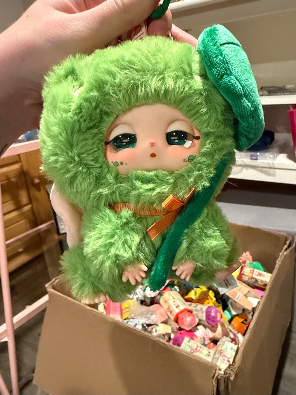 Green Plush Fairy Doll Keychain - Cute Kids Accessory